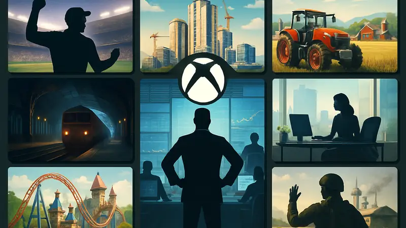 Обложки 7 лучших игр-менеджеров Xbox Game Pass на одном изображении