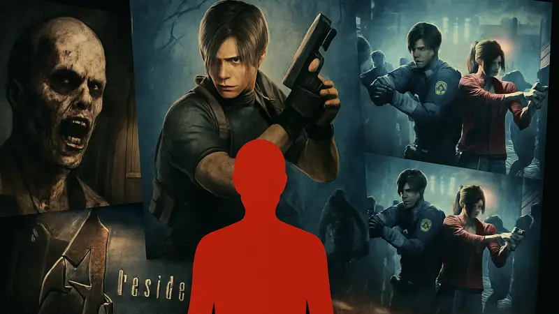 Коллаж из обложек лучших игр Resident Evil, включая Resident Evil 4 и Resident Evil 2 Remake, зомби.