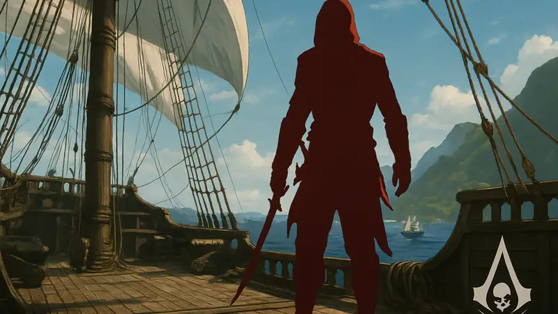 Ассасин из Assassin's Creed Black Flag на палубе корабля, Ubisoft готовит следующий ремейк.