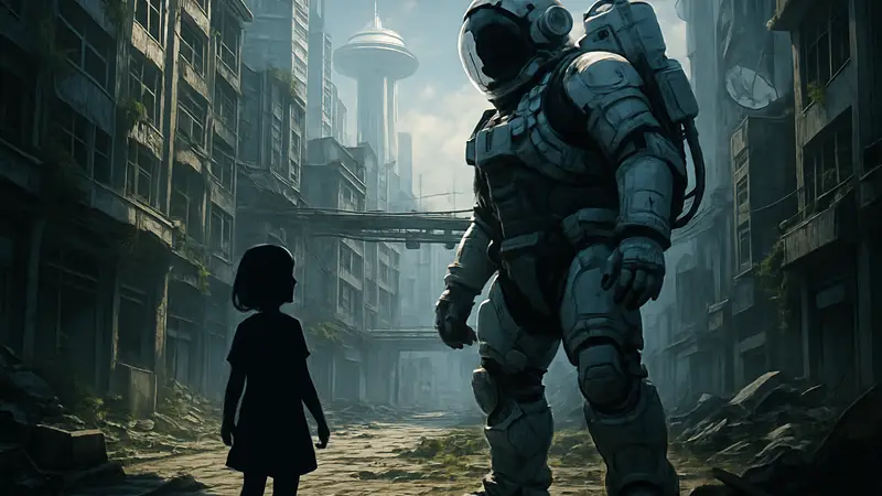 Скриншот игры Pragmata, демонстрирующий улучшенную графику на PlayStation 5 Pro.