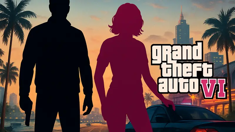 Арт Grand Theft Auto 6 с Джейсоном и Лусией, главными героями игры