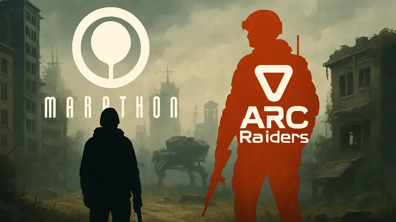 Логотипы игр Marathon и ARC Raiders, символизирующие их соседство на рынке extraction-шутеров.