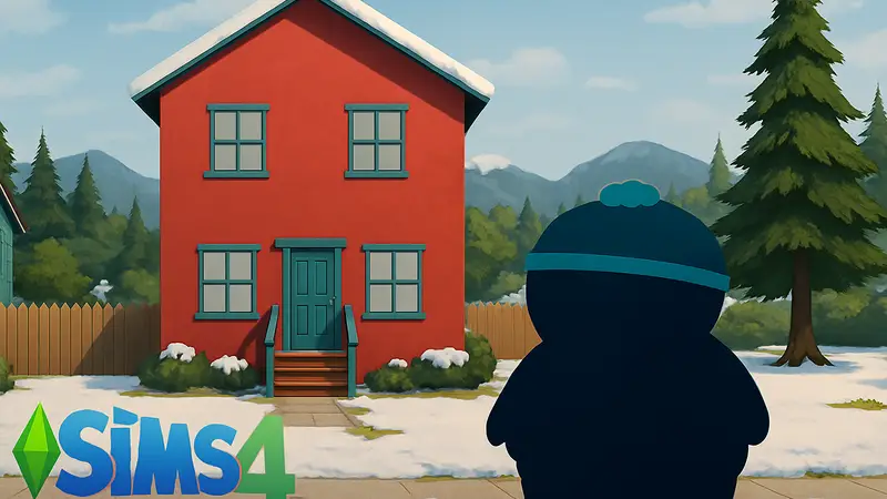 Дом Эрика Картмана из South Park, воссозданный в игре The Sims 4.