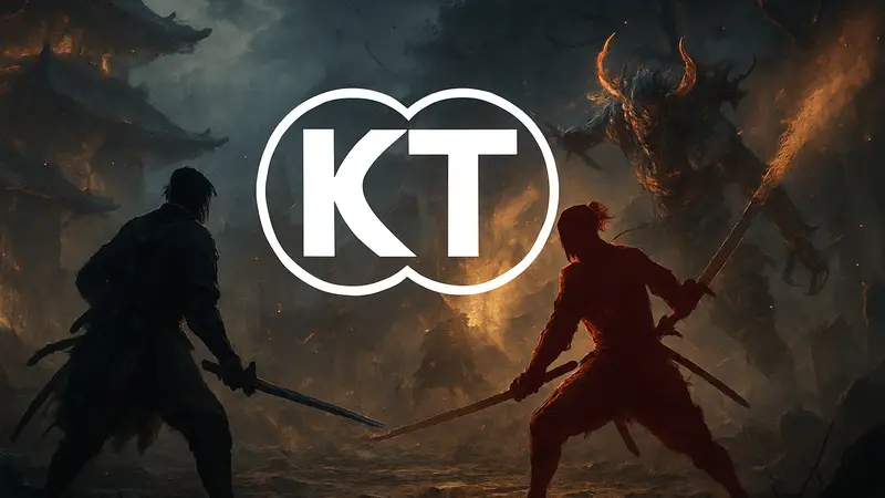 Логотип Koei Tecmo на фоне скриншота из игры Nioh 3, показывающего напряженную битву