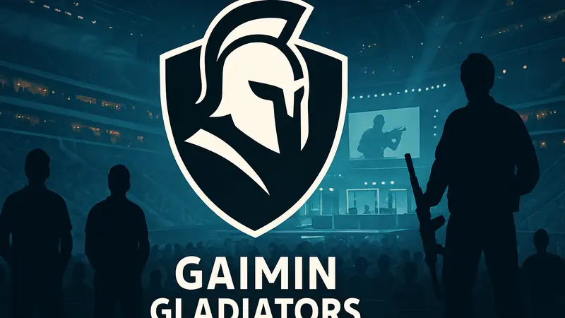 Gaimin Gladiators логотип на фоне киберспортивной арены, новости CS2 Major