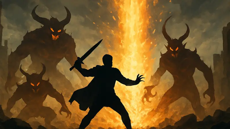 Мощная RPG способность: герой призывает демонов или наносит огромный урон