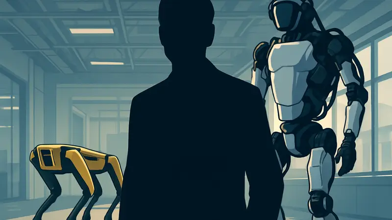 Роберт Плейтер, CEO Boston Dynamics, на фоне роботов Spot и Atlas. Смена руководства.