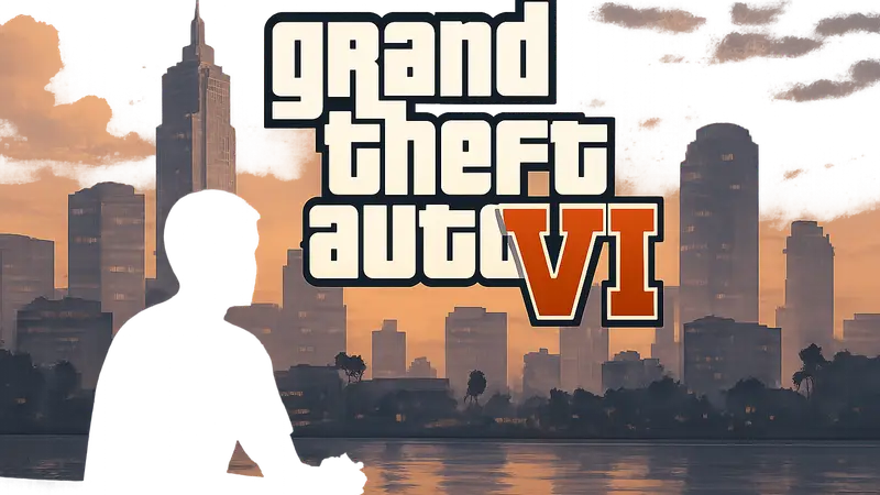 Изображение логотипа Grand Theft Auto VI на фоне города, символизирующее долгожданный релиз игры на ПК.
