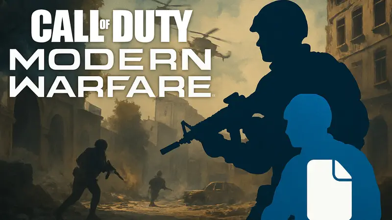 Логотип Call of Duty: Modern Warfare, скриншот из игры, значок файла