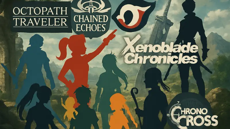 Коллаж из логотипов или персонажей 10 лучших JRPG, которые почти достигли совершенства.