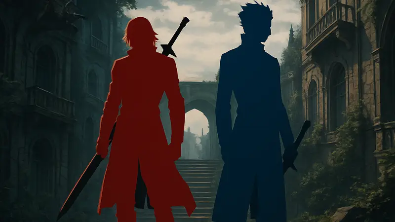 Данте и Вергилий в аниме Devil May Cry, 2 сезон на Netflix.