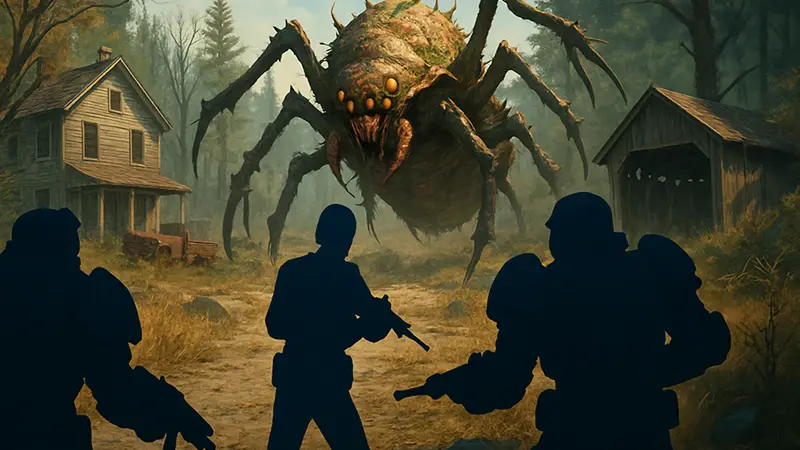 Скриншот из Fallout 76 с новым боссом и элементами обновления Infestations.