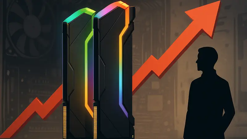 Модули оперативной памяти DDR5 с подсветкой, намекающие на рост цен.
