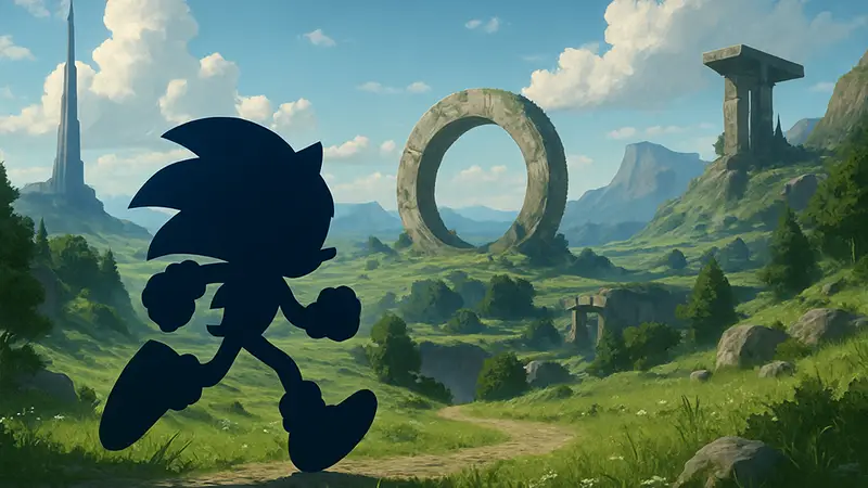 Соник бежит по открытому миру в Sonic Frontiers Definitive Edition