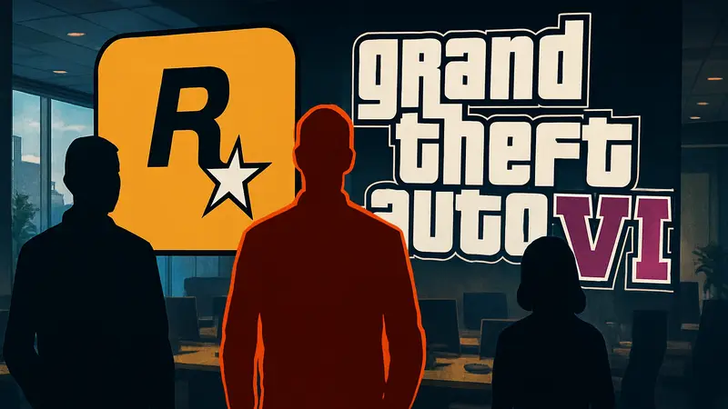 Логотип Grand Theft Auto VI на фоне изображения Rockstar Games, символизирующий новую стратегию общения с фанатами.