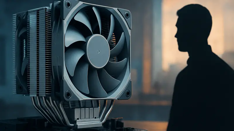 Изображение процессорного кулера Thermalright Peerless Assassin 120 SE V3, показывающее вентиляторы и радиатор.