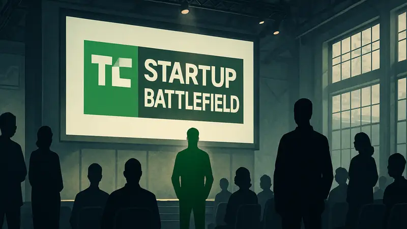 Изображение или логотип Startup Battlefield, демонстрирующее стартап-конкурс.