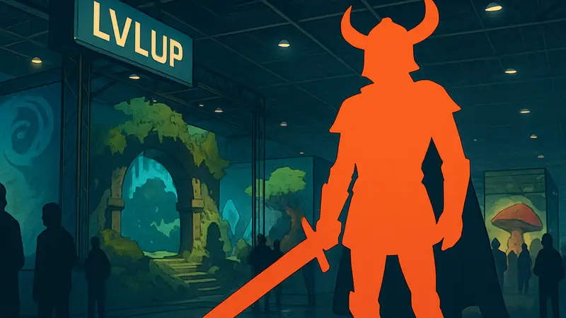 Игровой персонаж из инди-игры на LVLUP Expo 2026, демонстрирующий уникальный стиль.