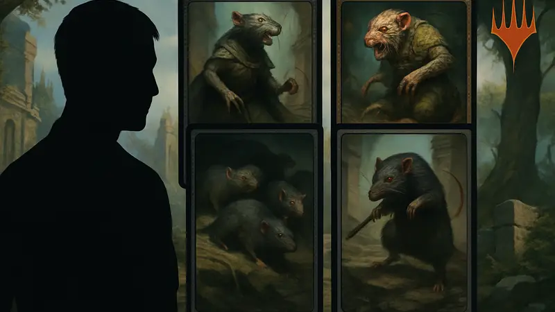 Коллаж из изображений лучших карт крыс Magic: The Gathering для Commander