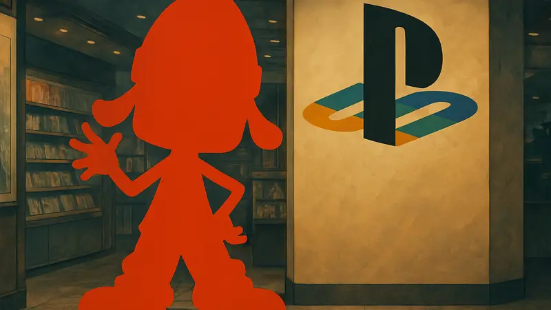 Обложка журнала Famitsu с персонажем PaRappa the Rapper и логотипом PlayStation.