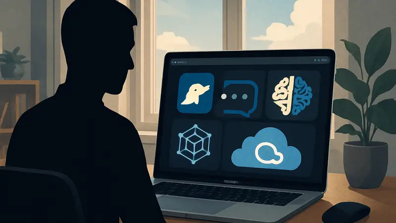 Интерфейс приложения Osaurus с элементами искусственного интеллекта на экране Mac