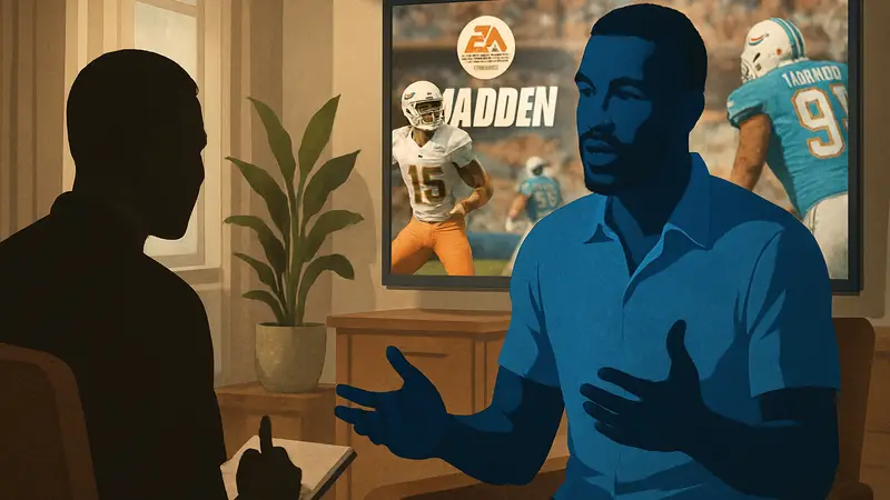 Актер Y'lan Noel, звезда Black Ops 6, обсуждающий игру Madden в интервью