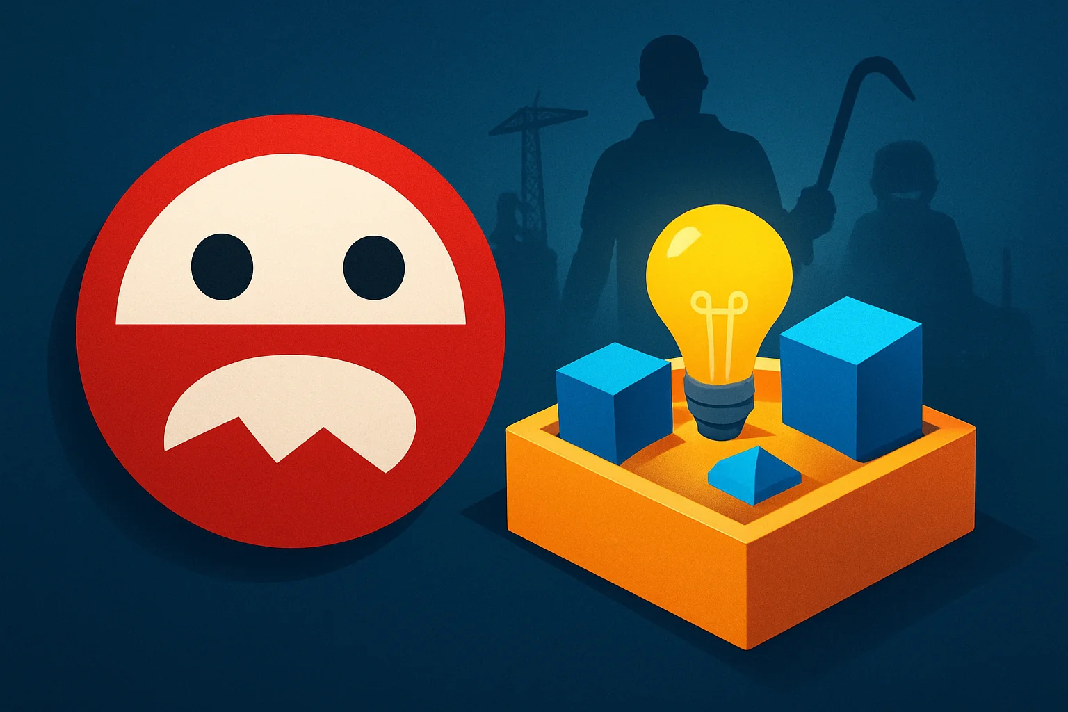 Логотип Facepunch Studios или концепт S&box, символизирующий креатив и моддинг игр