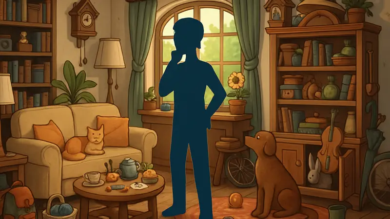 Игровой скриншот Nippet с множеством скрытых предметов в детализированной и забавной сцене.