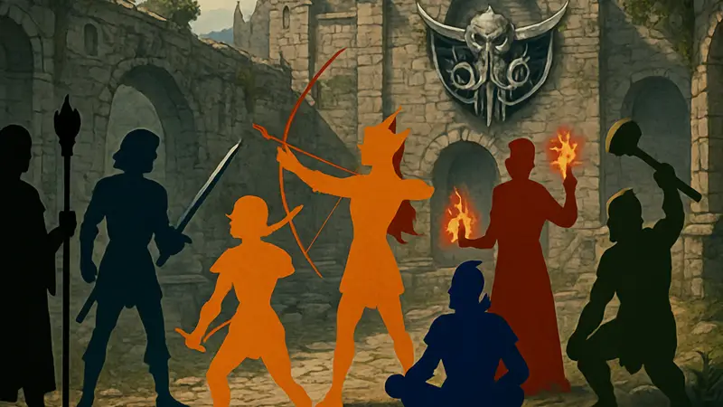 Изображение персонажей Baldur's Gate 3, демонстрирующих различные необычные классовые комбинации.