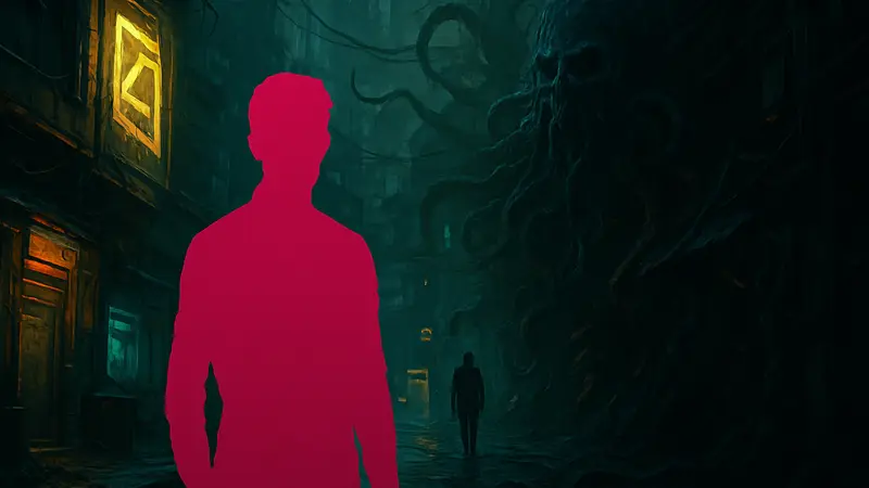Концепт-арт новой RPG Celestial Return с элементами киберпанка и ужаса