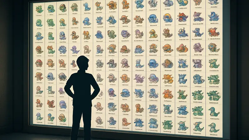 Полный Покедекс со множеством спрайтов Покемонов и их именами