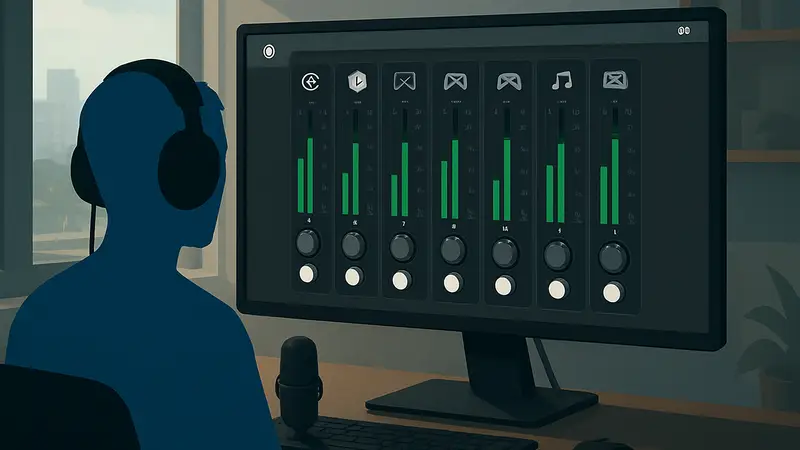 Интерфейс программы Elgato Wave Link с настройками различных аудиоканалов