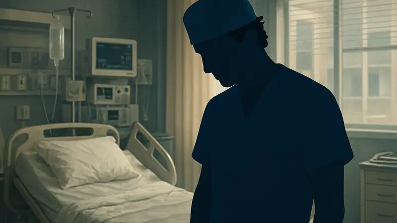 Дерек Шепард из сериала «Анатомия страсти» в больничной обстановке.