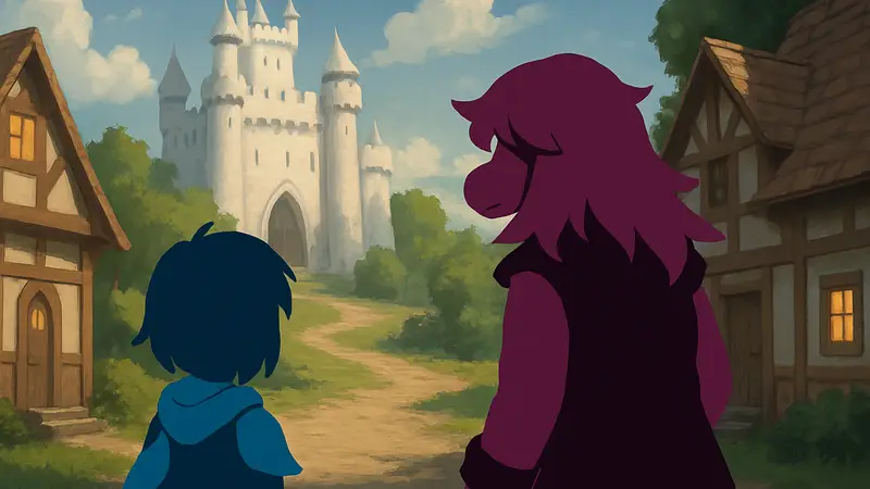 Персонажи Deltarune, такие как Крис и Сьюзи, ожидающие выхода пятой главы