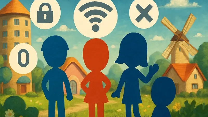 Персонажи Tomodachi Life, вокруг которых символы онлайн-ограничений или сетевых проблем