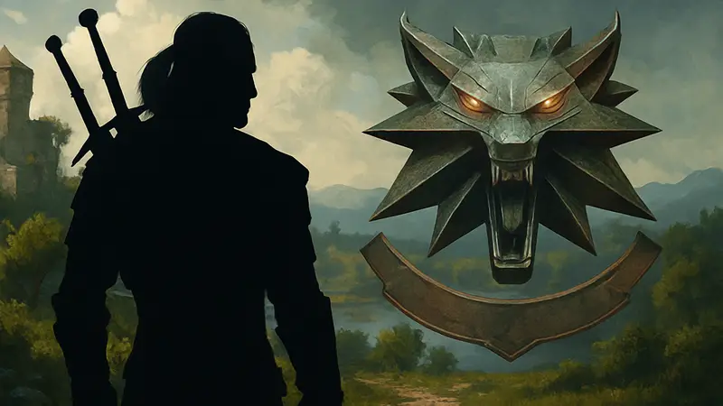 Геральт из The Witcher 3 на фоне логотипа дополнения Songs of the Past.