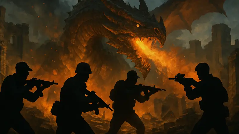 Изображение босса Никсары и персонажей Black Ops 7 Zombies в бою