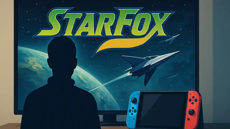 Логотип Star Fox и изображение Nintendo Switch 2