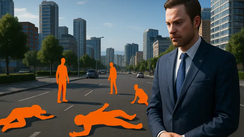 Игровой скриншот Cities: Skylines 2 с мэром и умирающими горожанами после нового патча.