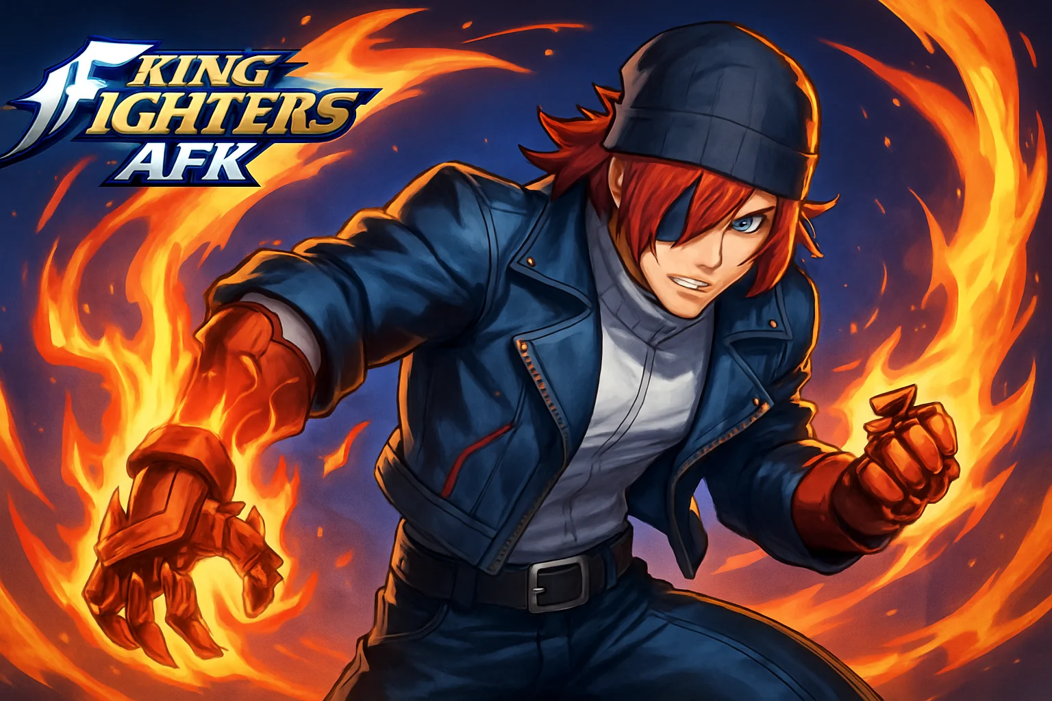 Изображение нового бойца Кронена из King of Fighters AFK, демонстрирующего свои уникальные способности.