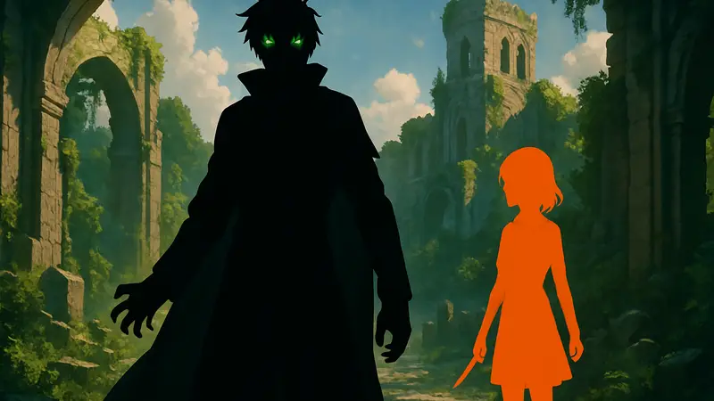Ключевой постер аниме Dark Summoner to Dekiteiru с главными персонажами