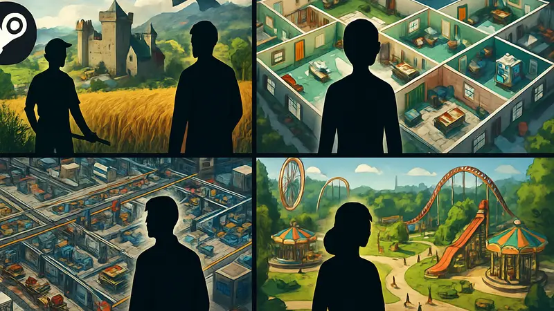 Скриншоты из различных менеджмент-симуляторов Steam, бандл Humble Bundle.