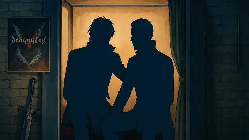 Данте и Вергилий из аниме Devil May Cry позируют в фотокабинке на новом постере второго сезона.