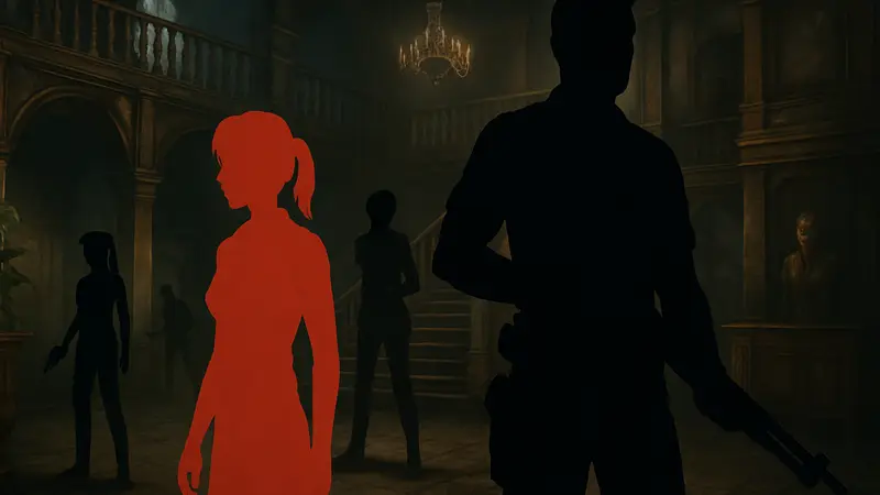 Скриншот из Resident Evil Code Veronica и Resident Evil Zero, демонстрирующий персонажей.