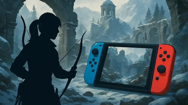 Лара Крофт в игре Rise of the Tomb Raider на Nintendo Switch 2