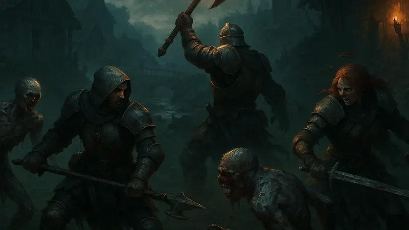 Игроки сражаются с монстрами в кооперативном режиме No Rest for the Wicked, мрачная ARPG.