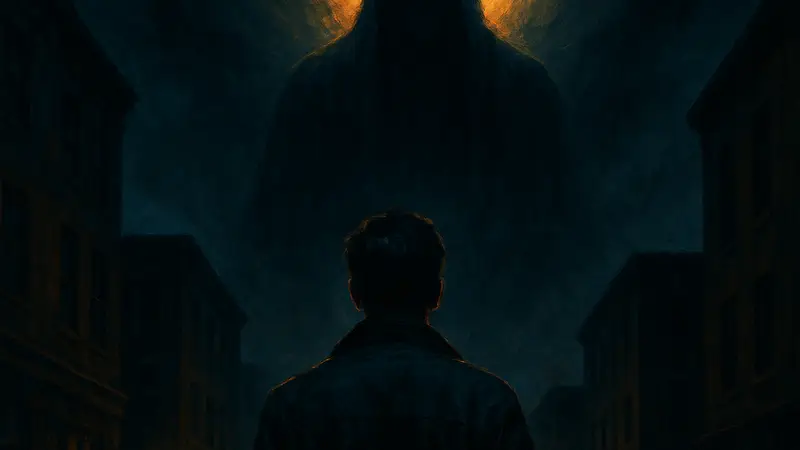 Постер или кадр из научно-фантастического хоррора 1976 года «God Told Me To», изображающий что-то таинственное и зловещее.