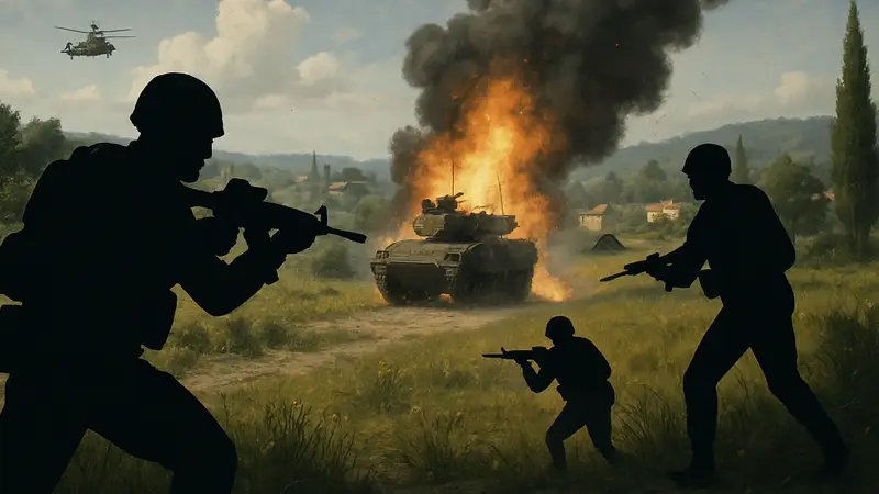 Кадры геймплея из Arma 3, ошибочно принятые за реальные военные действия.