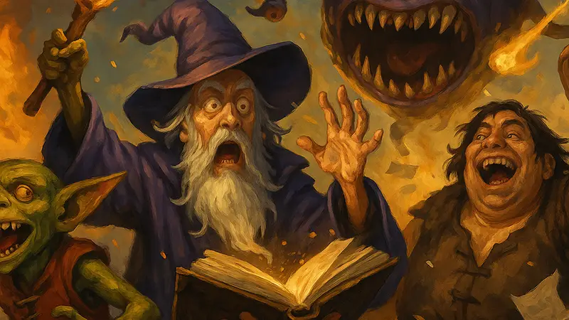 Изображение различных архетипов неигровых персонажей из Dungeons & Dragons, создающих хаос.