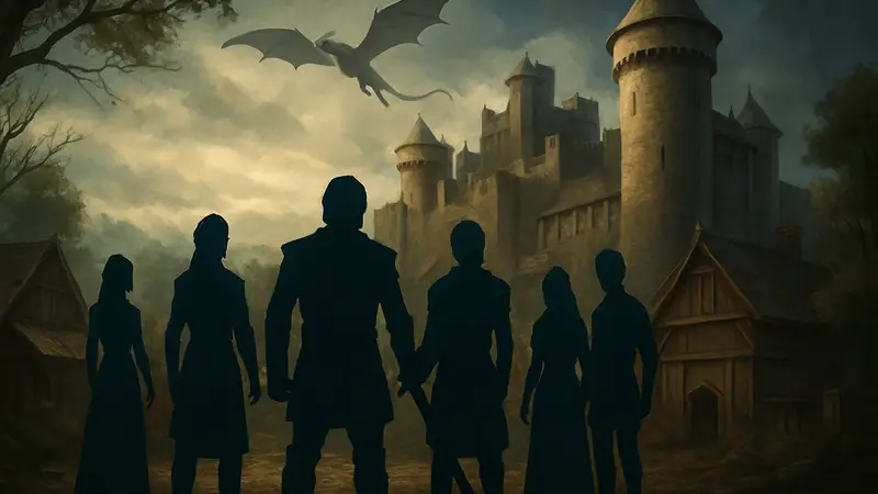 Обложка игры Telltale's Game of Thrones с изображением персонажей Дома Форрестеров.
